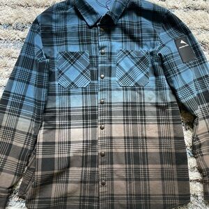 Mauna-Kea long sleeve Black and Blue Checkered Shirt